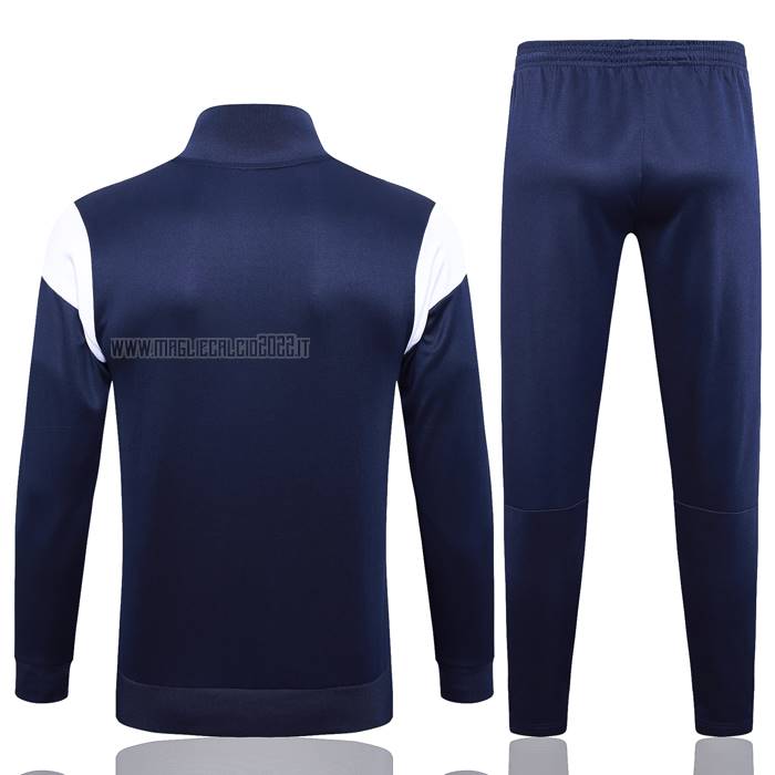 Tuta da Track de Giacca del Olympique Marsiglia 2023-2024 Blu Oscuro